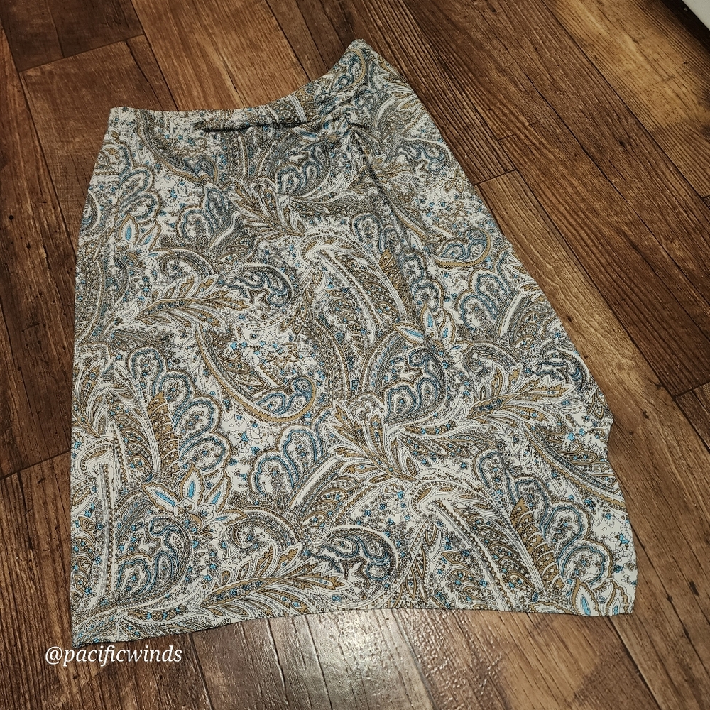 y2k Ideology Midi Skirt Sz XS multicolor Boho Modest 2000s vtg - Picture 7 of 7